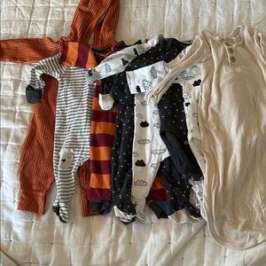 7 Piece Assorted 0-3 month baby boy long sleeve clothes (020)
